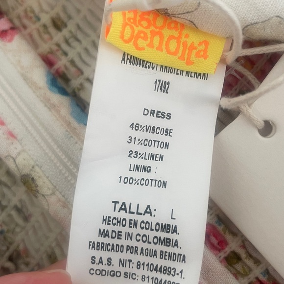 New Agua Bendita Kristen Meraki Dress size Large - Picture 14 of 16